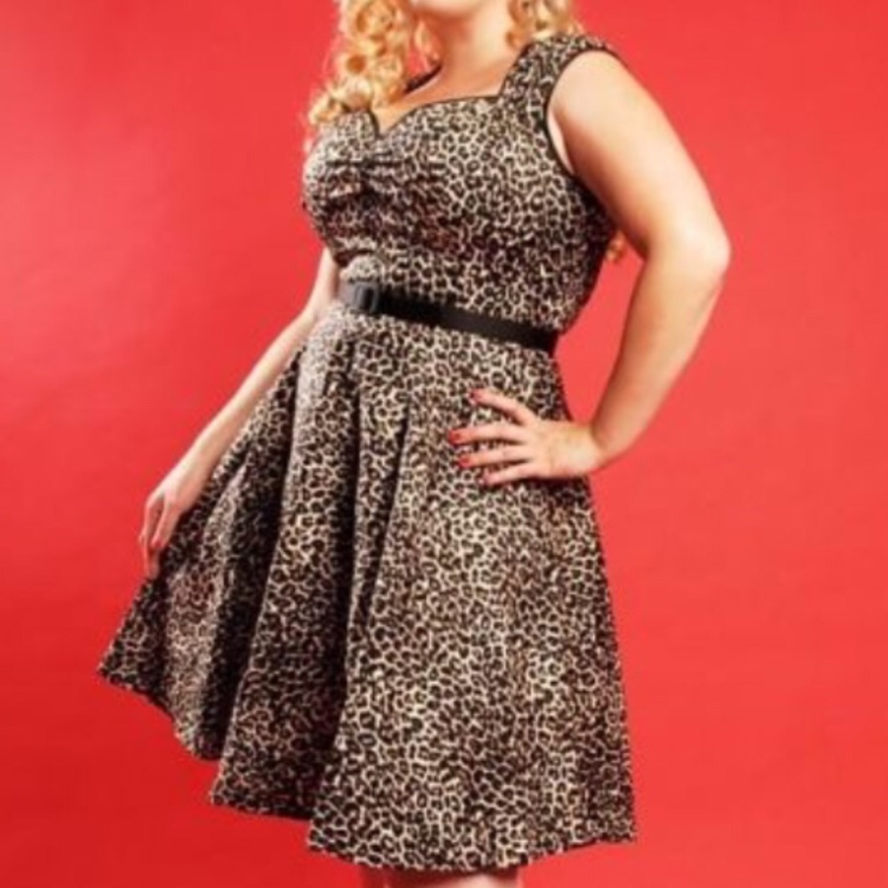 2x Pin Up Couture Heidi Dress Leopard Print